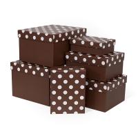 Набор подарочных коробок 6 в 1Темный шоколад-крышка